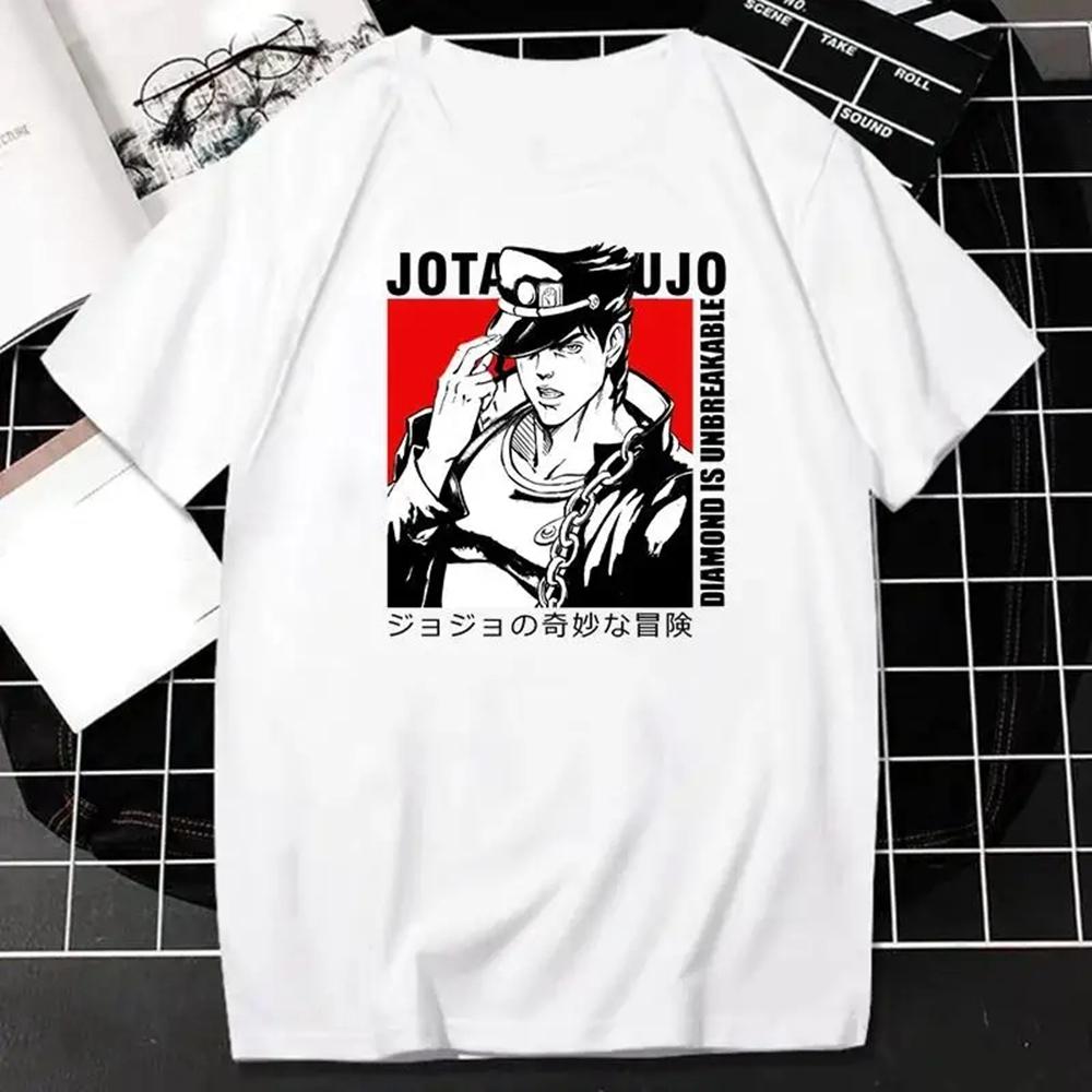 Japanese Anime JOJO Bizarre Adventure Graphic Print T Shirt Men Women Streetwear Short Sleeve Plus Size T Shirt Unisex 70271
