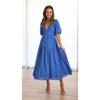 Women's Casual Fashion Trend Summer V-neck Waist Midlength Dress