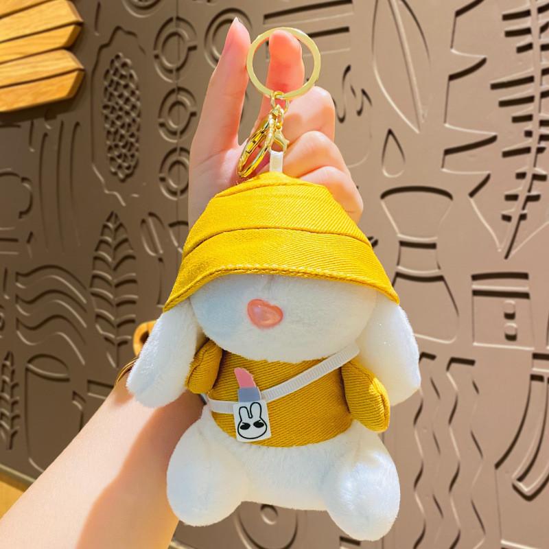 Cute Plush Dog Keychain Adorable Creative Couple Gift For Bags And Cars