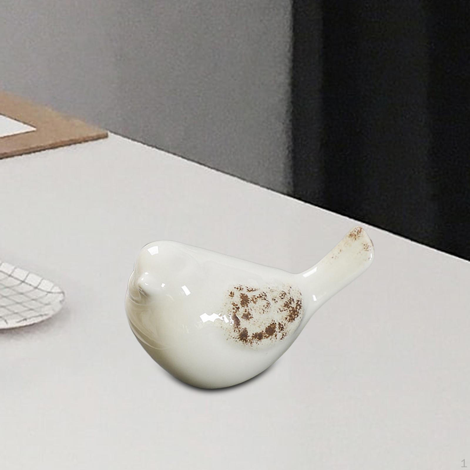 

Bird Figurine Statue Ceramic Handicraft Modern Styles Minimalist Home Decor Sculpture for 7.5cmx4.5cmx5cm