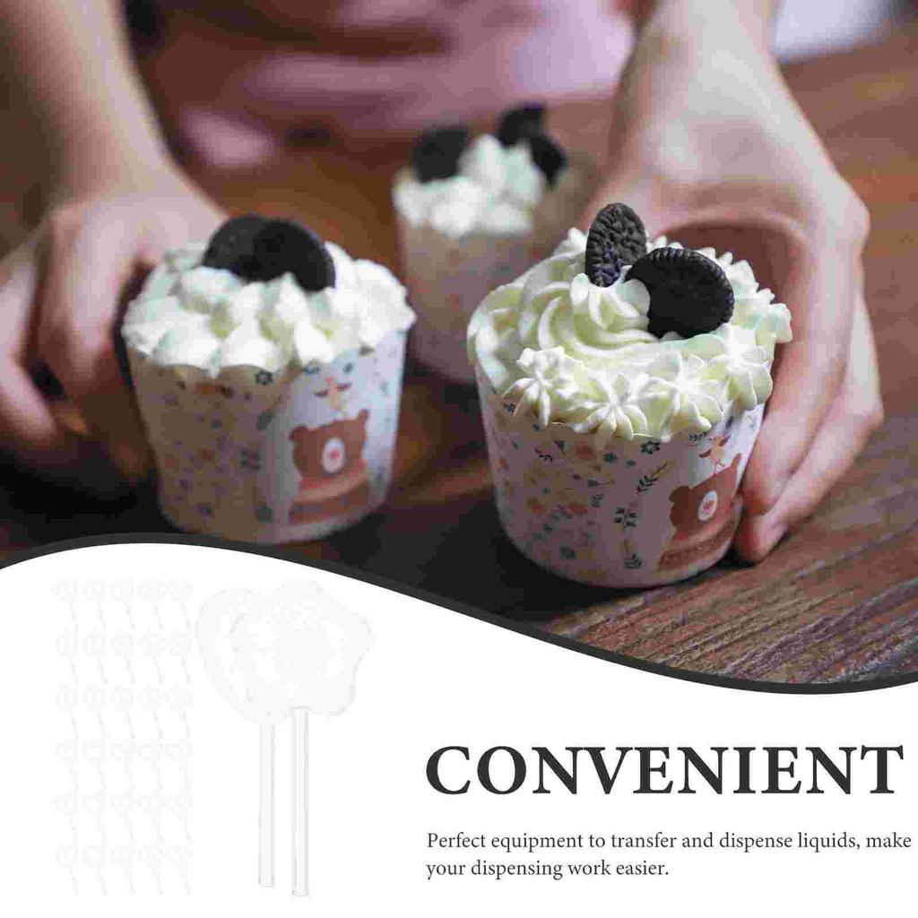 100 Pcs Dropper Buttercream Squeeze Transfer Pipettes Plastic Chocolate Droppers