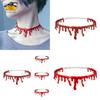 Unique Handmade Halloween Blood Drip Necklace For Vampires Perfect For Cosplay Parties