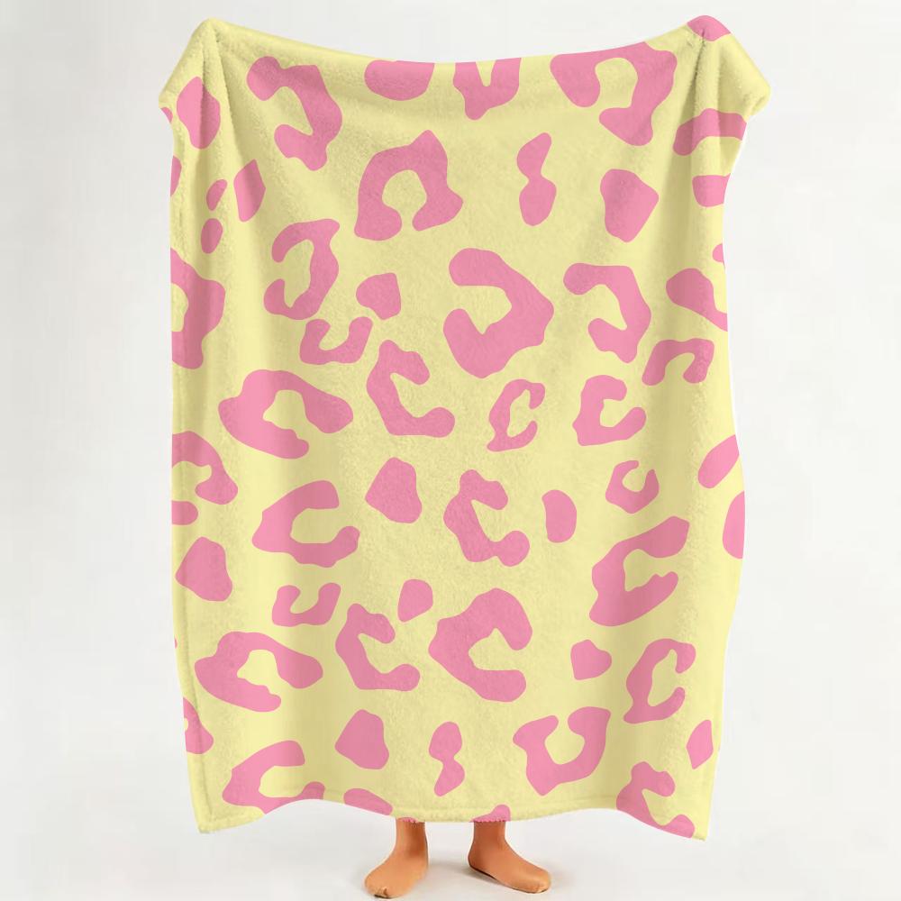 Art leopard print Throw hot Flannel Throw Blanket Suitable for Sofa Living Room Bedroom soft