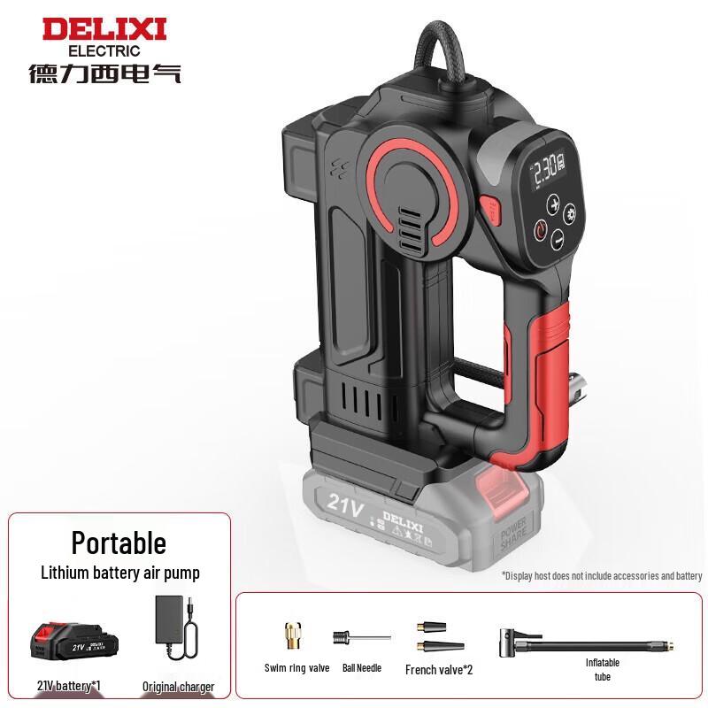 DELIXI 24V Cordless Car Tire Inflator CN plug (adapter included)