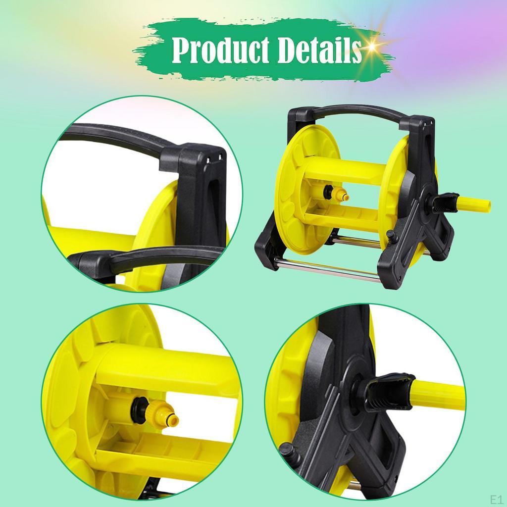 Gartenschlauchwagen Tragbarer Mehrzweck-Wandmontage Kompakter Organizer für Autowäsche Hof