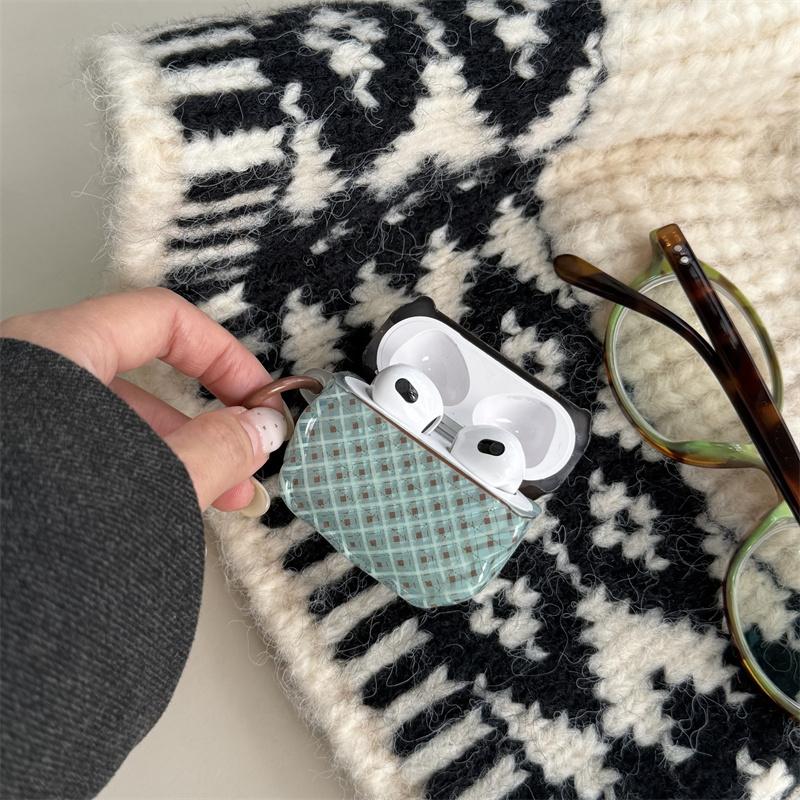 Korean Plaid Pattern Earphone Case For Apple Airpods 4 3 2 Pro 3 Protective Cover Silicone Protective Cases For Airpods Pro 2 Ca
