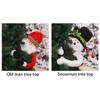 Happy New Year Christmas Tree Top Star Decorations Santa Claus Snowman Doll Christmas Tree Hat Felt Ornaments For Xmas Tree