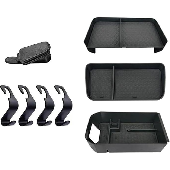 3PCS Center Console Organizer For Toyota RAV4 2025 2024  - ABS Dashboard Storage Organizer, Console Divider Storage Tray, Armrest Storage Box For RAV