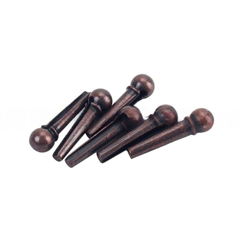 6Pcs Acoustic Guitar Bridge Pins Replacement String Pegs Guitar String Studs for Acoustics Folk Guitar Ukuleles Enduring