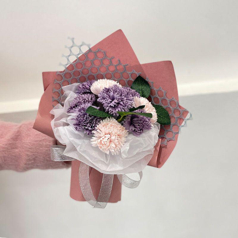 Preserved Rose & Carnation Bouquet - Perfect Birthday or Valentine's Gift for Mother, Teacher, or Girlfriend
