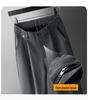 Woodpecker Men's Elastic Waist Wool Trousers - Loose Wide-Leg Casual Pants for Spring & Autumn