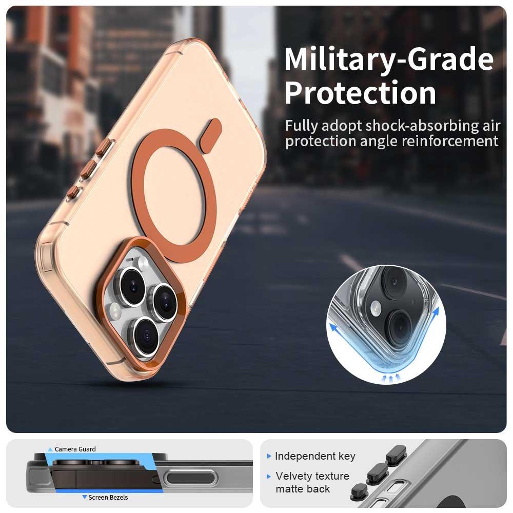 Fashion Matte Armor Magnetic For Magsafe Case For iPhone 16 15 13 12 14 11 Pro Max Plus Soft Frame Wireless Charging Hard Cover