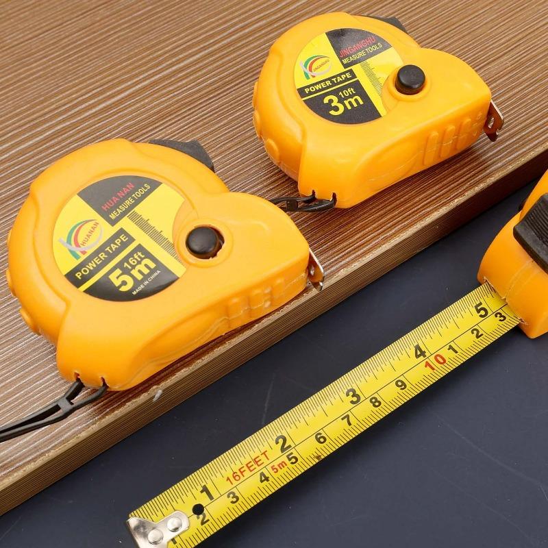 High-precision Tape Measuring Tool 3-meter 5-meter Metric Measurement Carpentry Ruler Home Tape with Non-slip Button Supplies