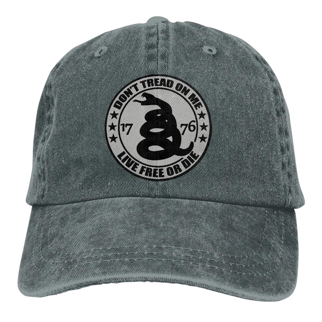 Live Free Or Die The Baseball Cap Peaked Capt Sport Unisex Outdoor Custom Don't Tread On Me USA Hats