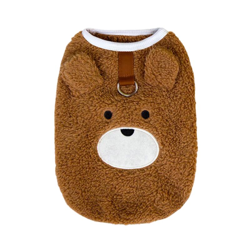 

Мягкий флисовый жилет для собак и кошек, зимняя теплая одежда для домашних животных, щенков, мальтийских болонок, шнауцеров, свитеров для чихуахуа, французских бульдогов, мопсов XL коричневый