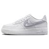 Nike Air Force 1 GS Cut Out Swoosh - White Photon Dust Kids Sneakers FQ2413-100