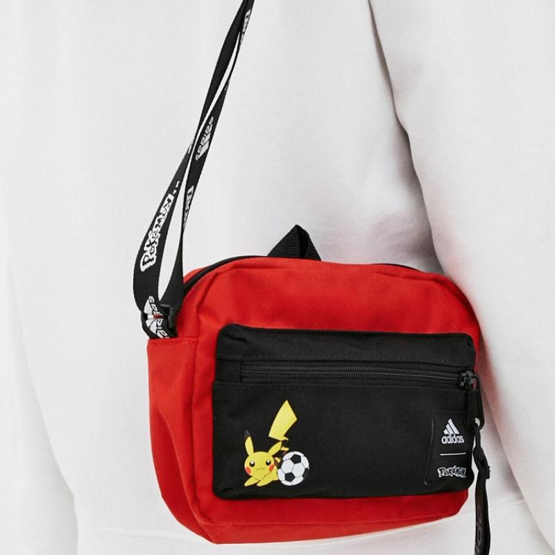 Adidas Neo Pokémon, Collaboration Cotton Handbag, Shoulder Bag, Crossbody Bag Regular Unisex Red Adidas GI8684