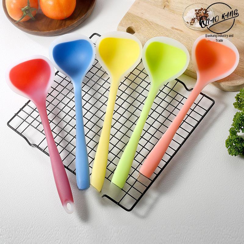 

Полупрозрачная силиконовая лопатка - Нейлоновый кухонный инструмент для приготовления пищи Semi-transparent Ladle фиолетовый