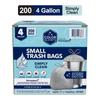 4 Gallon Drawstring Trash Bags Simply Clean Scented Microban Odor Control Garbage Can Liners Bathroom Kitchen Home Use