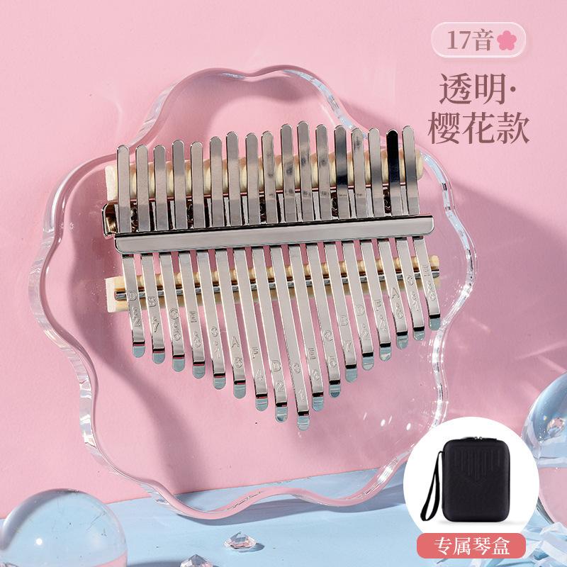 Crystal Thumb Piano 17 Tone Kalimba Acrylic Thumb Piano Finger Pianoforte Musical Instruments