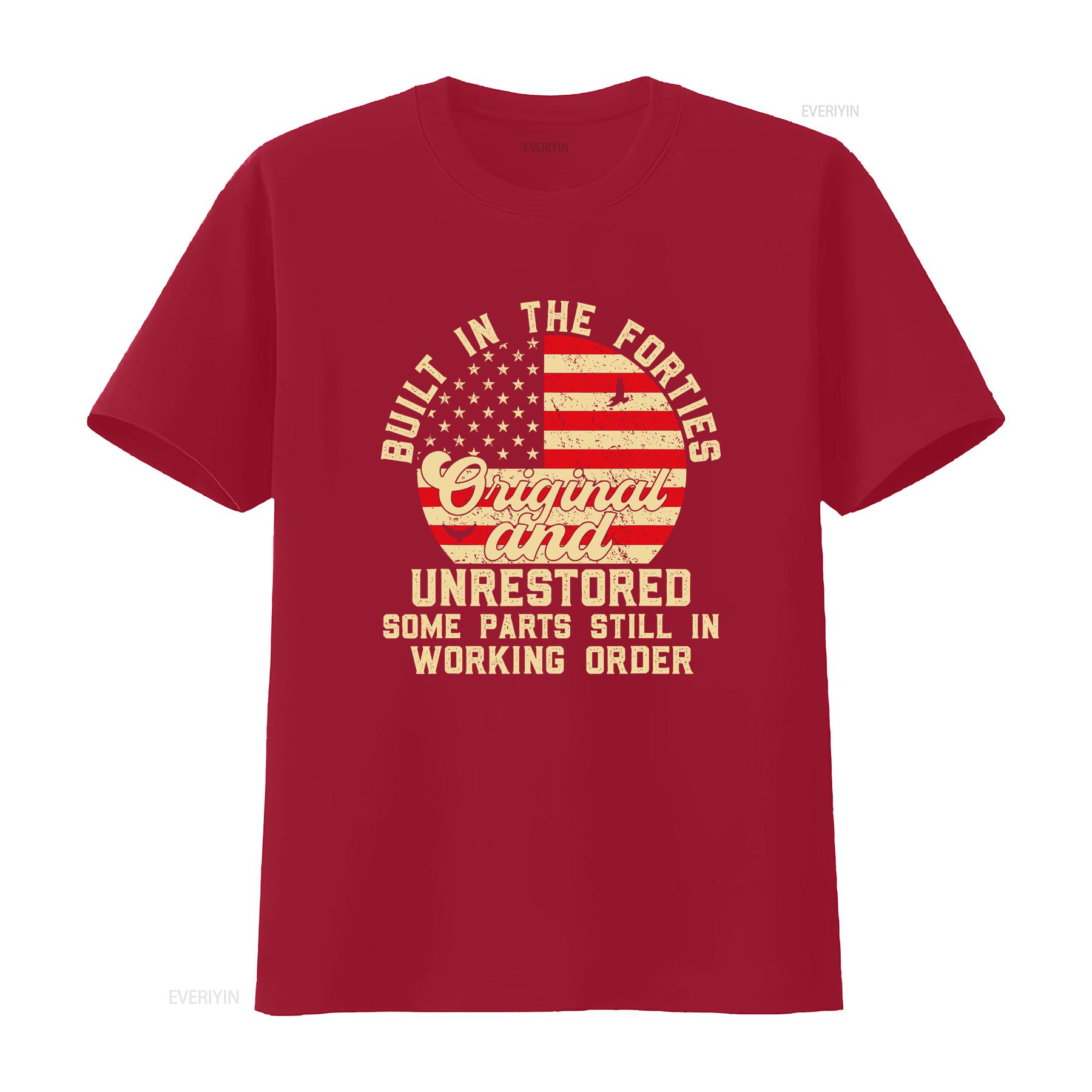 Built In The Fifties Original Unrestored 50s Birthday Men T Shirt vintage Washed Comfortable Stylish Breathable fashion Soft S
