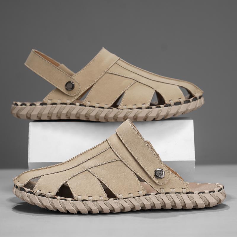 Fashion New Arrival Men's Slippers Comfortable Soft Slides Non-Slip Dual-Purpose Half Drag Breathable Male Sandals Summer Beach Flats