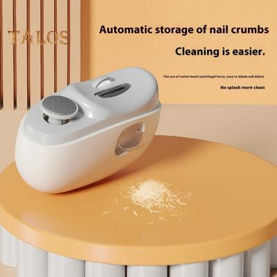 Elektrický zastrihávač nechtov s leštičkou a LED svetlom, 3 rýchlosti, nabíjateľný, 2-v-1 automatický pilník na nechty, pre bábätká, deti, dospelých, seniorov, manikúrový zastrihávač