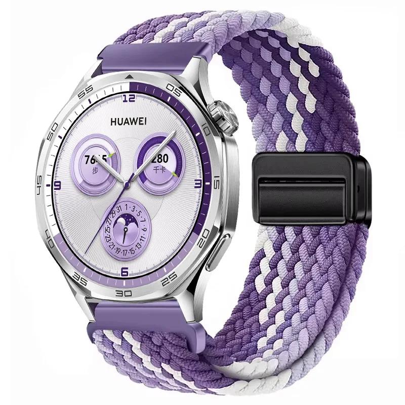 22mm 20mm Braided Nylon Strap For Huawei Watch GT5-4-3-2 Pro 46mm Samsung Watch 7/6/5/4 Magnetic Bracelet For Amazfit GTR4 Band