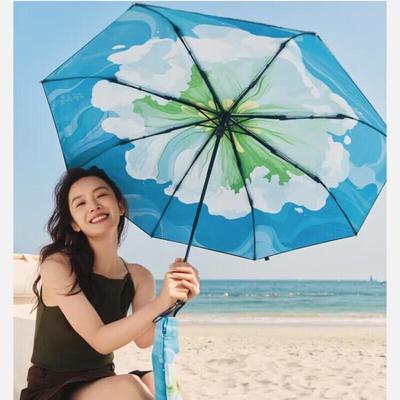 Parapluie Pliant Anti-UV Fleurs Sauvages Beneunder