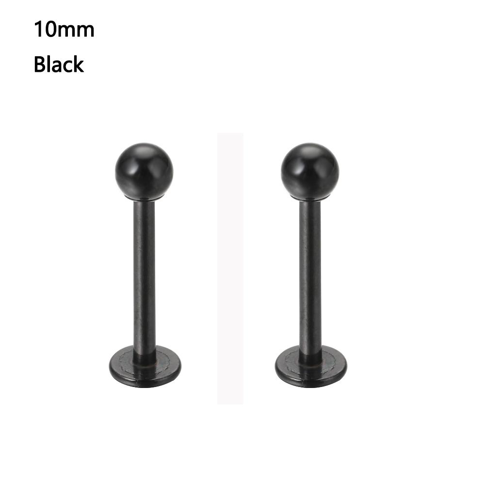 1Pair 6-12mm Tragus Ear Piercing Helix Bar Ball Stainless Steel Labret Lip Bar Rings Stud Cartilage Body Party Jewelry