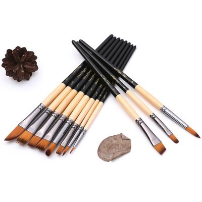 18-teiliges Künstler-Pinsel-Set, Beutelpackung mit Schaber, Aquarell-Pinselstift, Nylonhaar, zart
