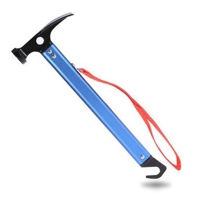 3 Farben Tragbarer Aluminiumlegierungsgriff Outdoor Camping Hammer Zeltpflock-Heringzieher
