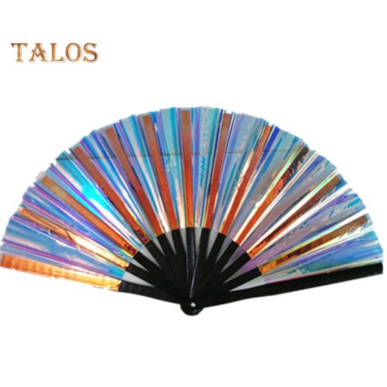 

Складной веер ярких цветов, аксессуары для наряда, декоративные простые 13-дюймовые складные вееры для фестиваля Хэллоуина, украшения дома