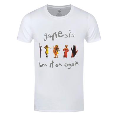 T-Shirt Genesis Accendila di Nuovo Rock Band Nuova Bianca Ufficiale