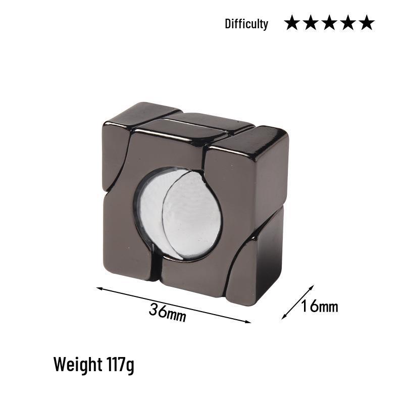 Intelligence Puzzle Zinc Alloy Disentanglement Rings - Unlock Nine Linked Rings Kongming Luban Lock Educational Toy
