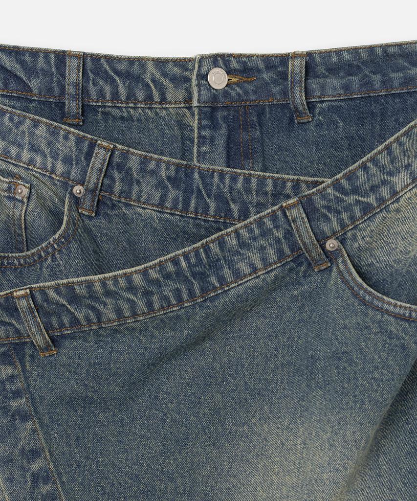 Milo Woman Denim Midi Wrap Skirt [Blue]