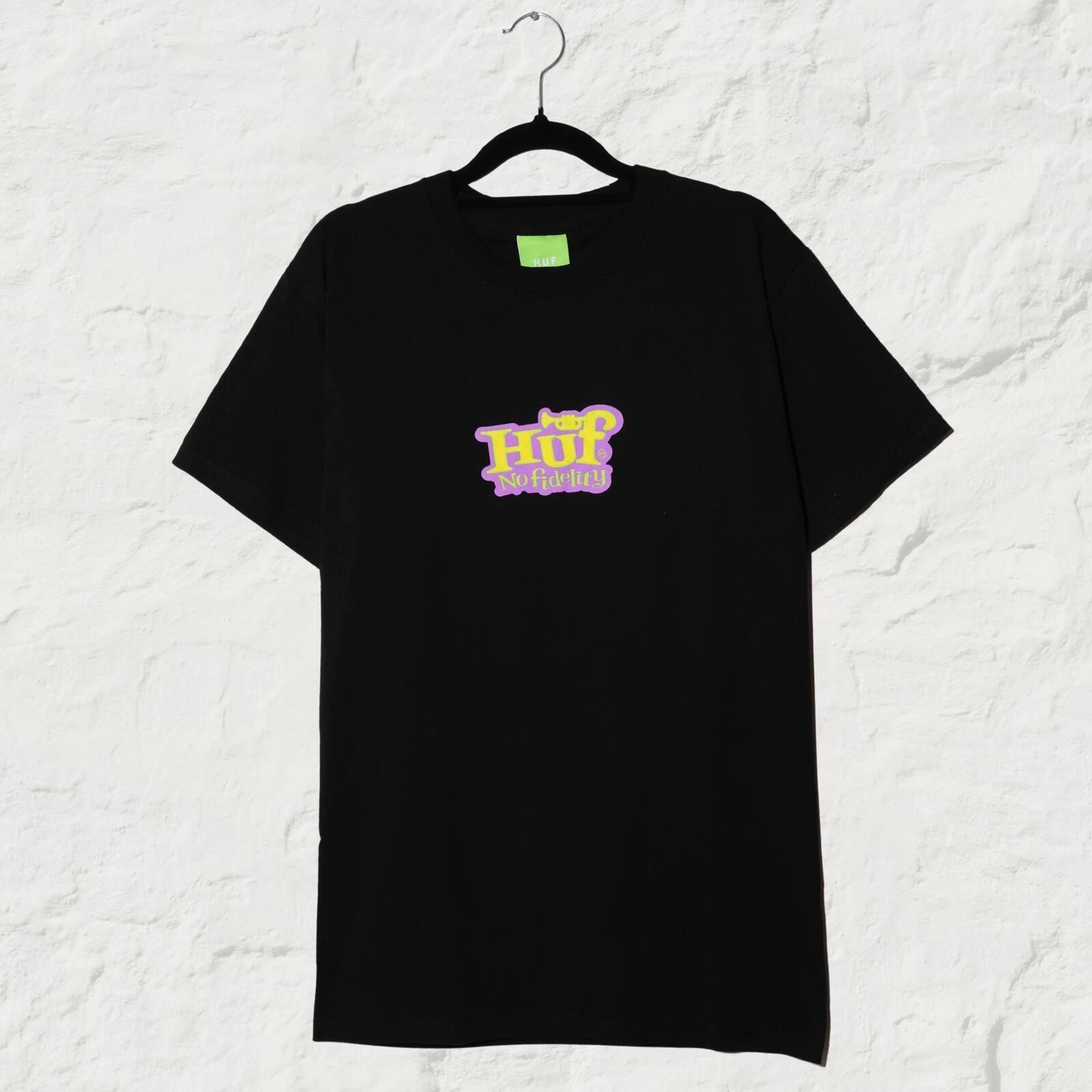 HUF Jazzy Graphic Tee Black Skate Streetwear T-Shirt Size S S