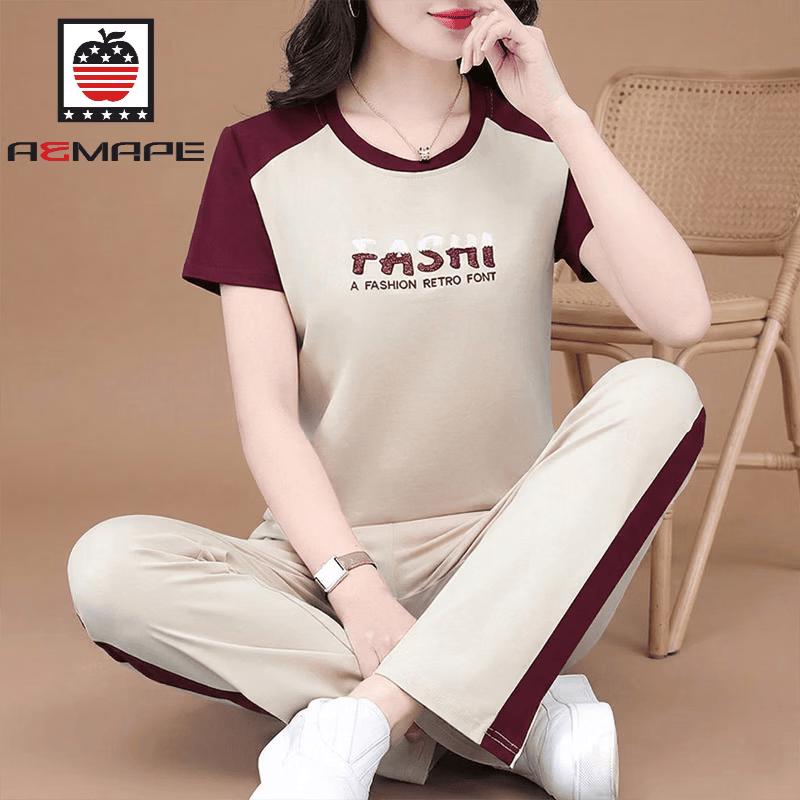 AEMAPE Women s Cotton Blend Sports Suit L
