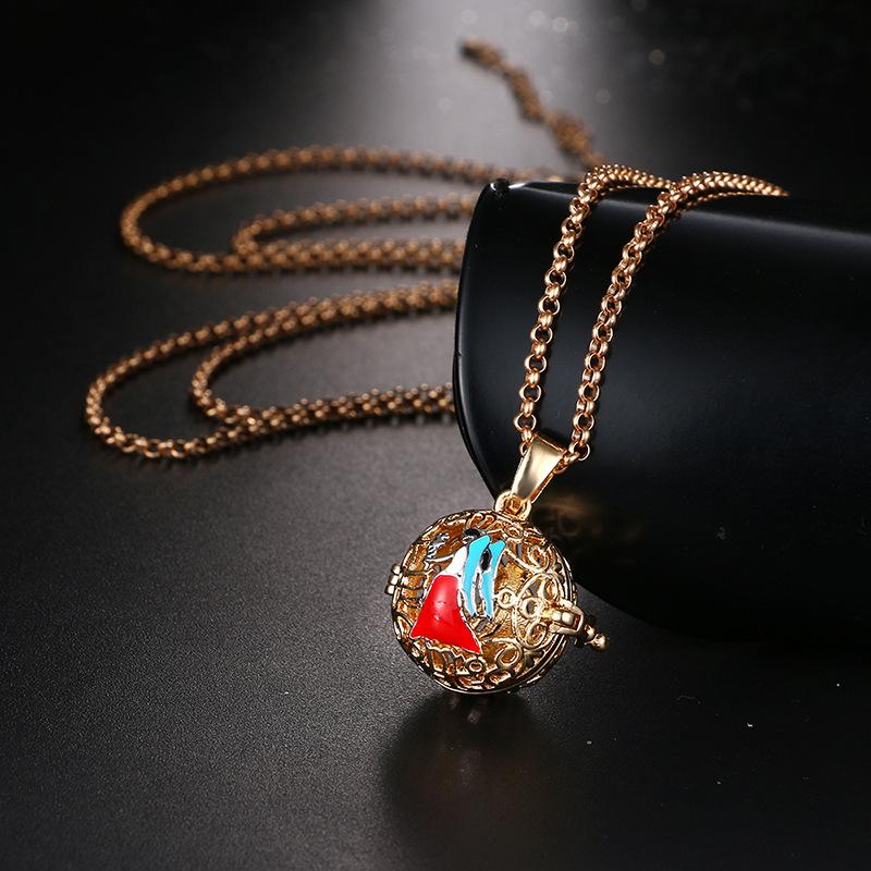 Neue Aromatherapie Ätherisches Öl Diffusor Halskette Schmuck Quadratisch Hohl Parfüm Medaillon 16MM Musik Kugel Damen Anhänger Zubehör