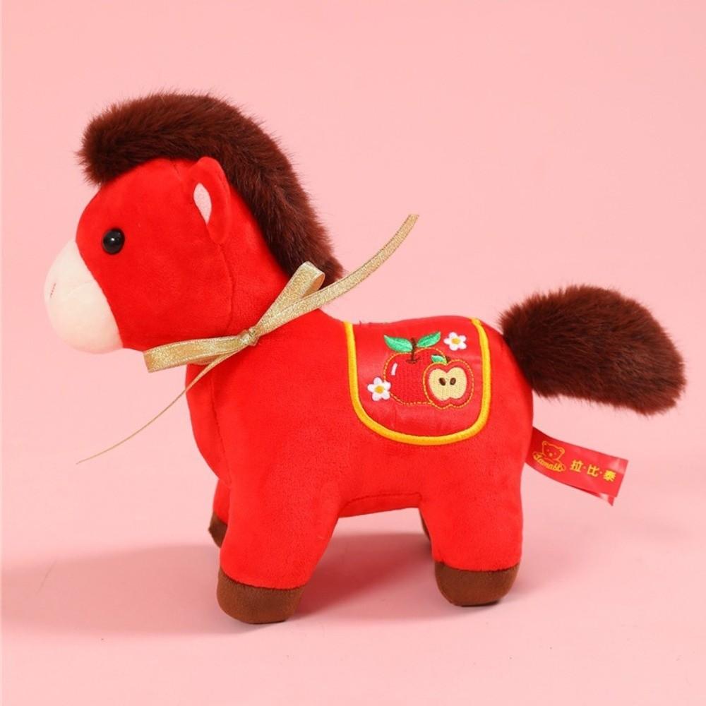 Mascot Dolls Lucky Horse Plush Toys Cute Zodiac Pony Figurine Chinese New Year