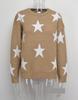 Autumn and Winter Pullover Temperament Commuter Elegant Round Neck Large Size Five-pointed Star Knitted Sweater Comfortable Women's Clothing