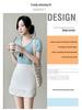 Women's Spring/Summer 2026 Stylish High-Waisted A-line Skirt with Ruffle Edge and Anti-Exposure Shorts
