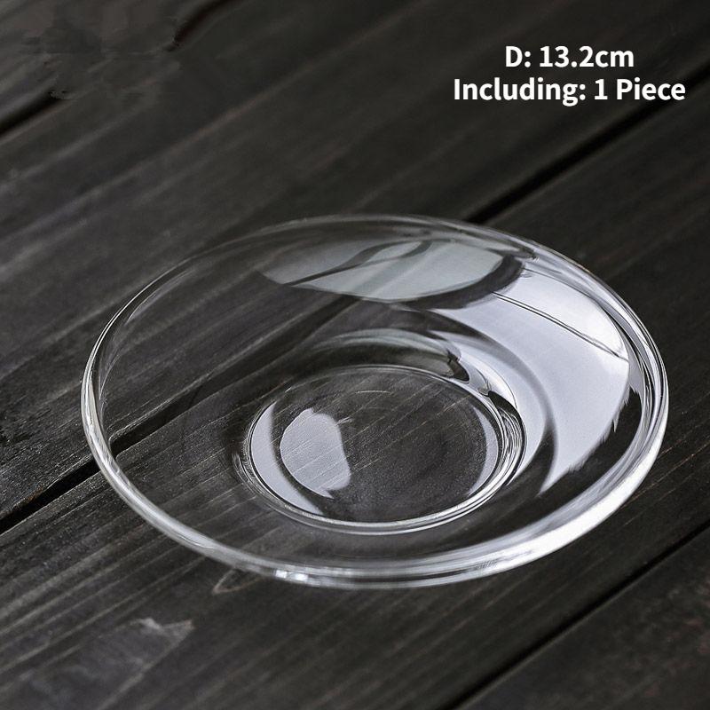 Household Small Dish, Thickened Glass Coasters, Tea Mug Saucer, Coffee Cup Trays, Heat Insulation Pad, Desserts Snacks Plate