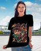 Anime Tanjiro Demon Slayer Kimetsu No Yaiba Black T Shirt Size S 4XL