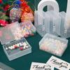 6pcs Clear Plastic Storage Boxes with Secure Flap Lid Closure - Stackable, Transparent Organizer Boxes for Trading Cards