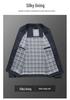 Red Festive Small Stand-Collar Casual Jacket for Middle-Aged Men - Spring/Autumn
