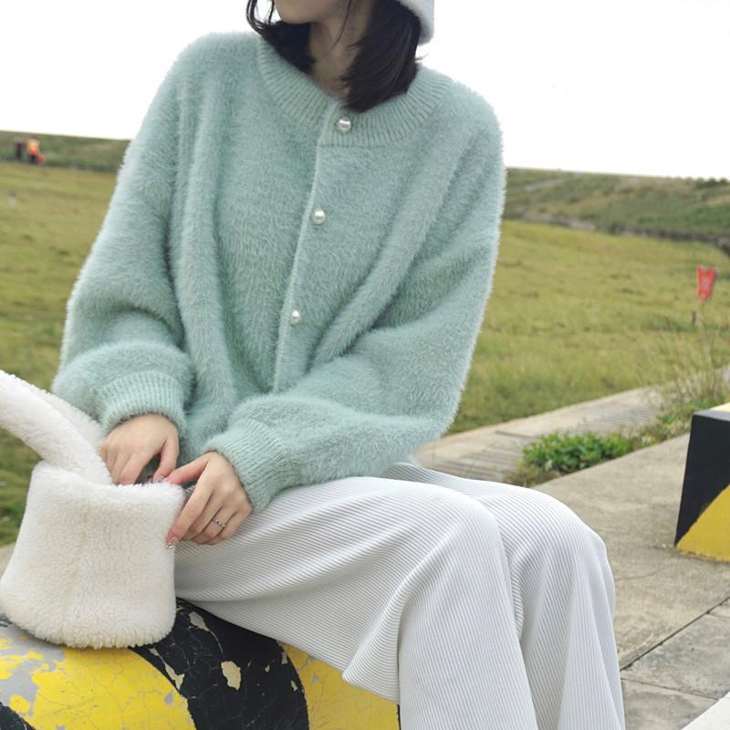 Women's Short Sweater Jacket Autumn and Winter New Loose and Versatile Short Knitted Cardigan