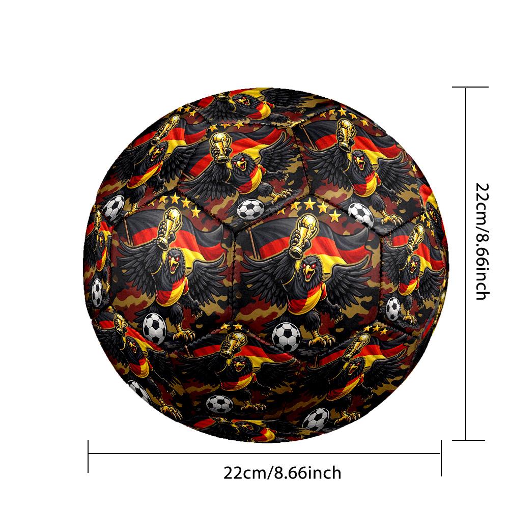 Germany Football Printed Size 5 Soccer Ball Wear Resistant Standard Adult Training Football Fan Gift for Indoor Outdoor Match Sports