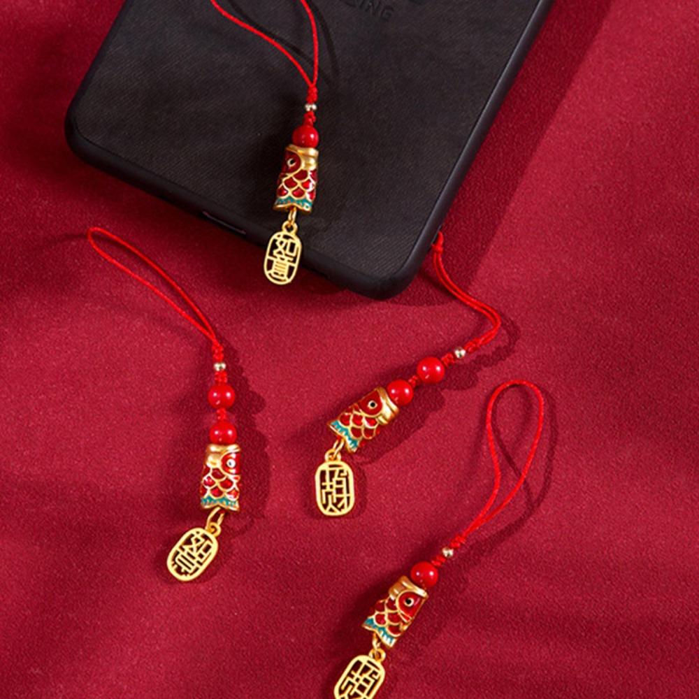 Phone Charms Koi Phone Lanyard Chinese Style Koi Mobile Phone Strap  Mobile Phone Decor