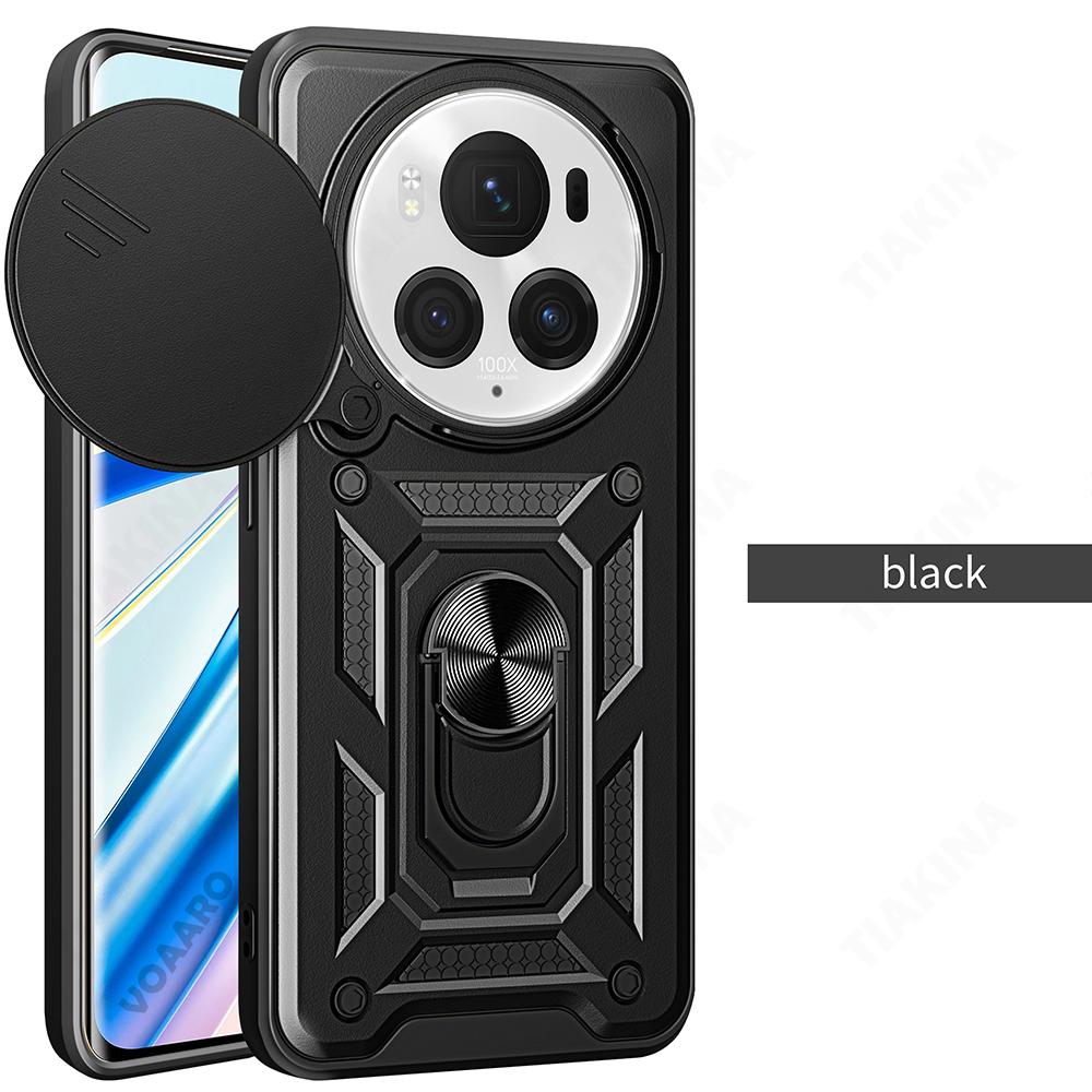 Slide Lens Armor Funda for Honor Magic 6 Pro Case for Honor Magic 5 Lite 4G 6 Pro 5G X6A X5 Plus X9A 5G Case Magnetic Stand Capa